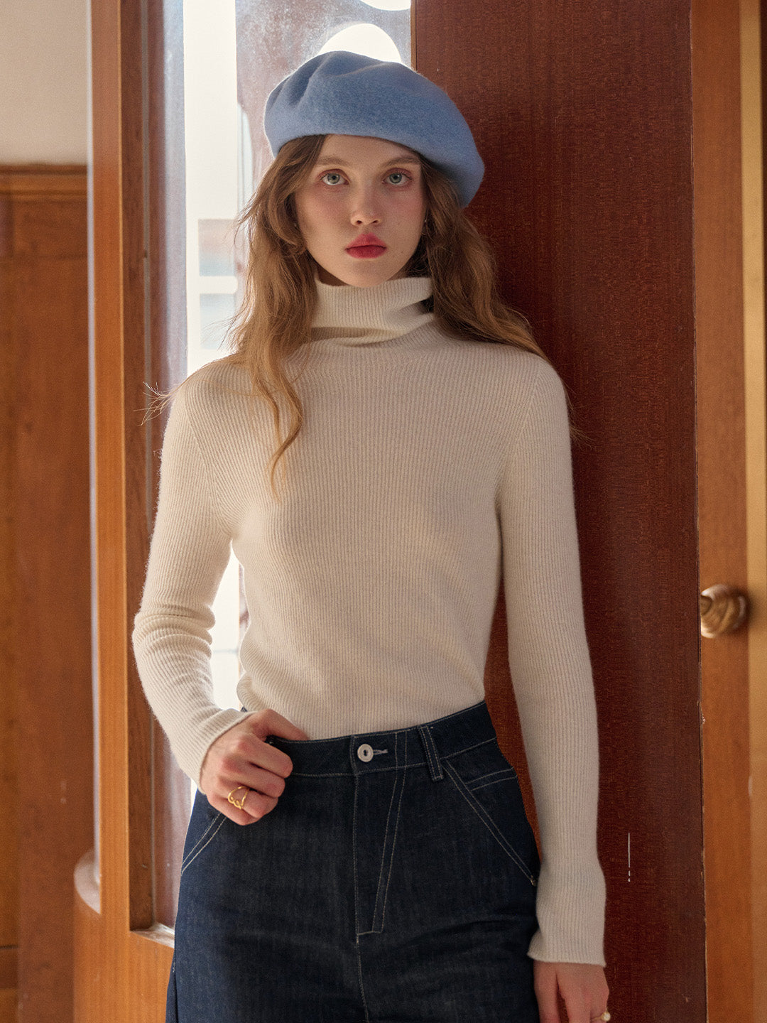 Erin Turtleneck 100% Wool Sweater
