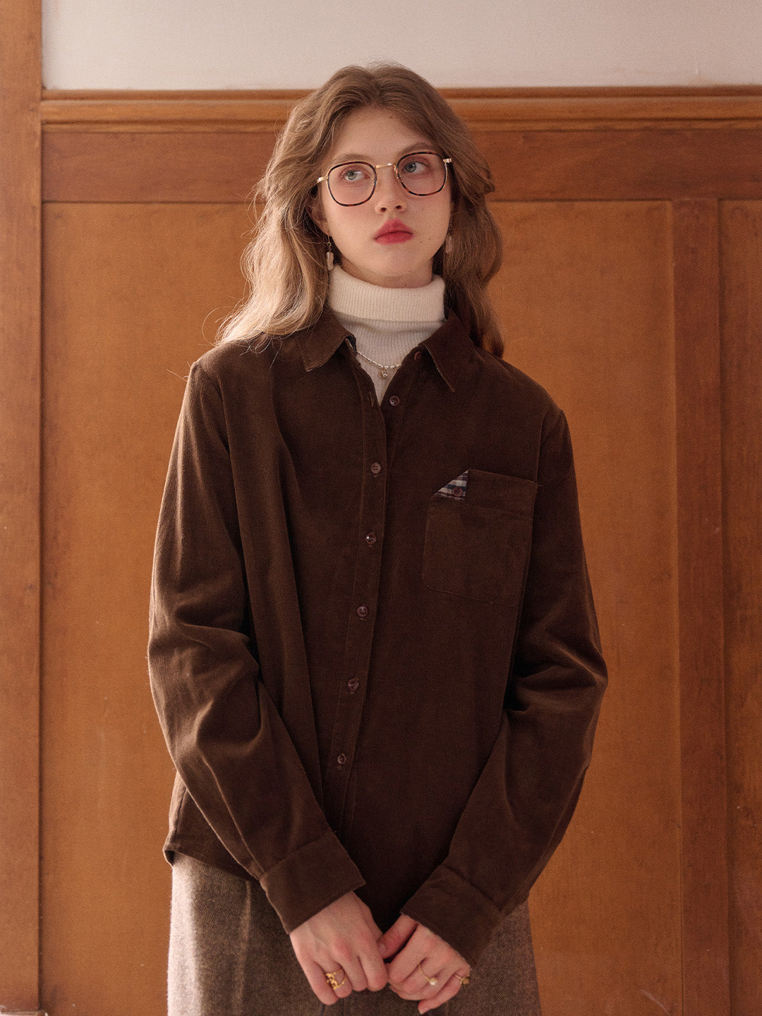 Davina Removable Notch Lapel 100% Cotton Shirt