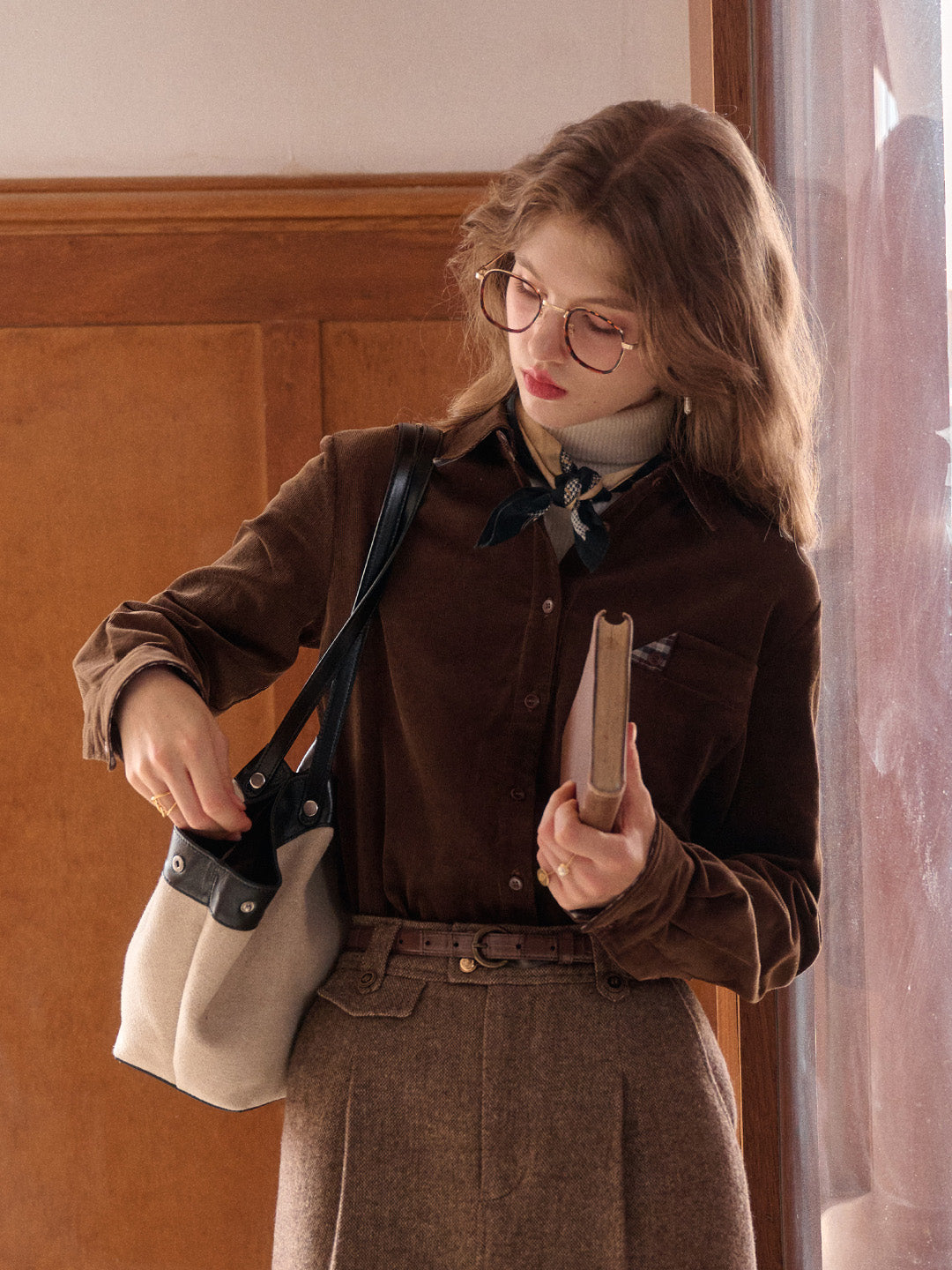 Davina Removable Notch Lapel 100% Cotton Shirt