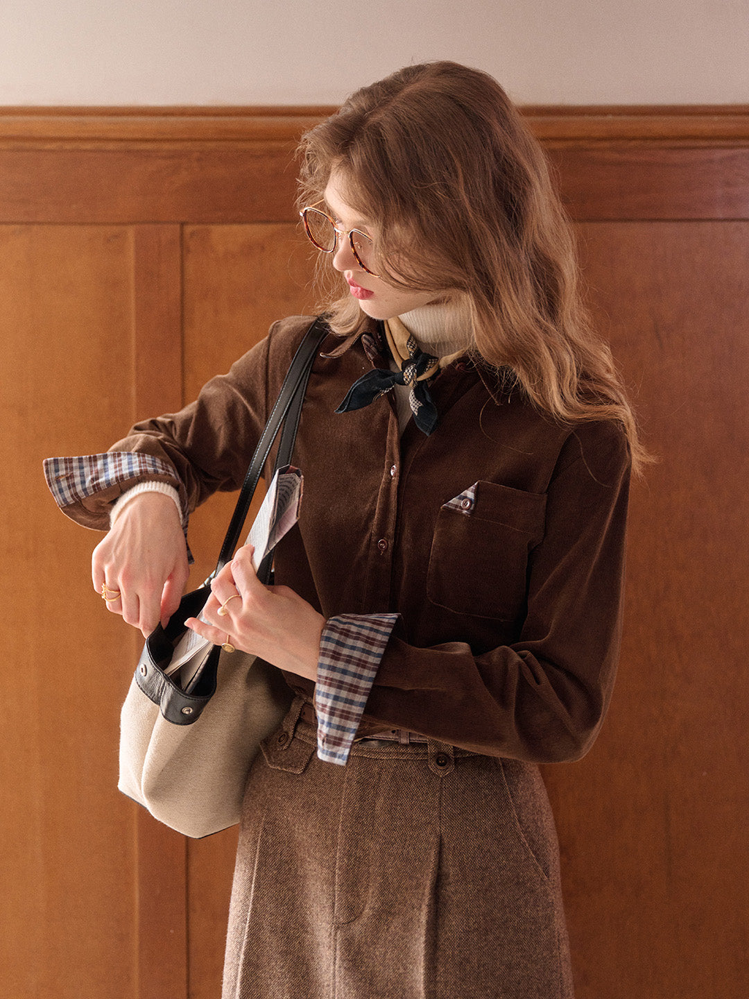 Davina Removable Notch Lapel 100% Cotton Shirt