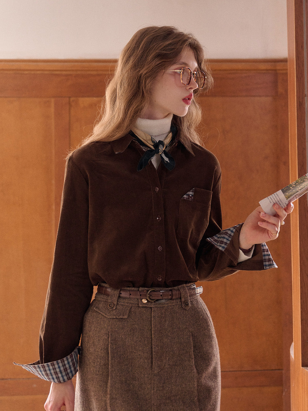 Davina Notch Lapel 100% Cotton Shirt