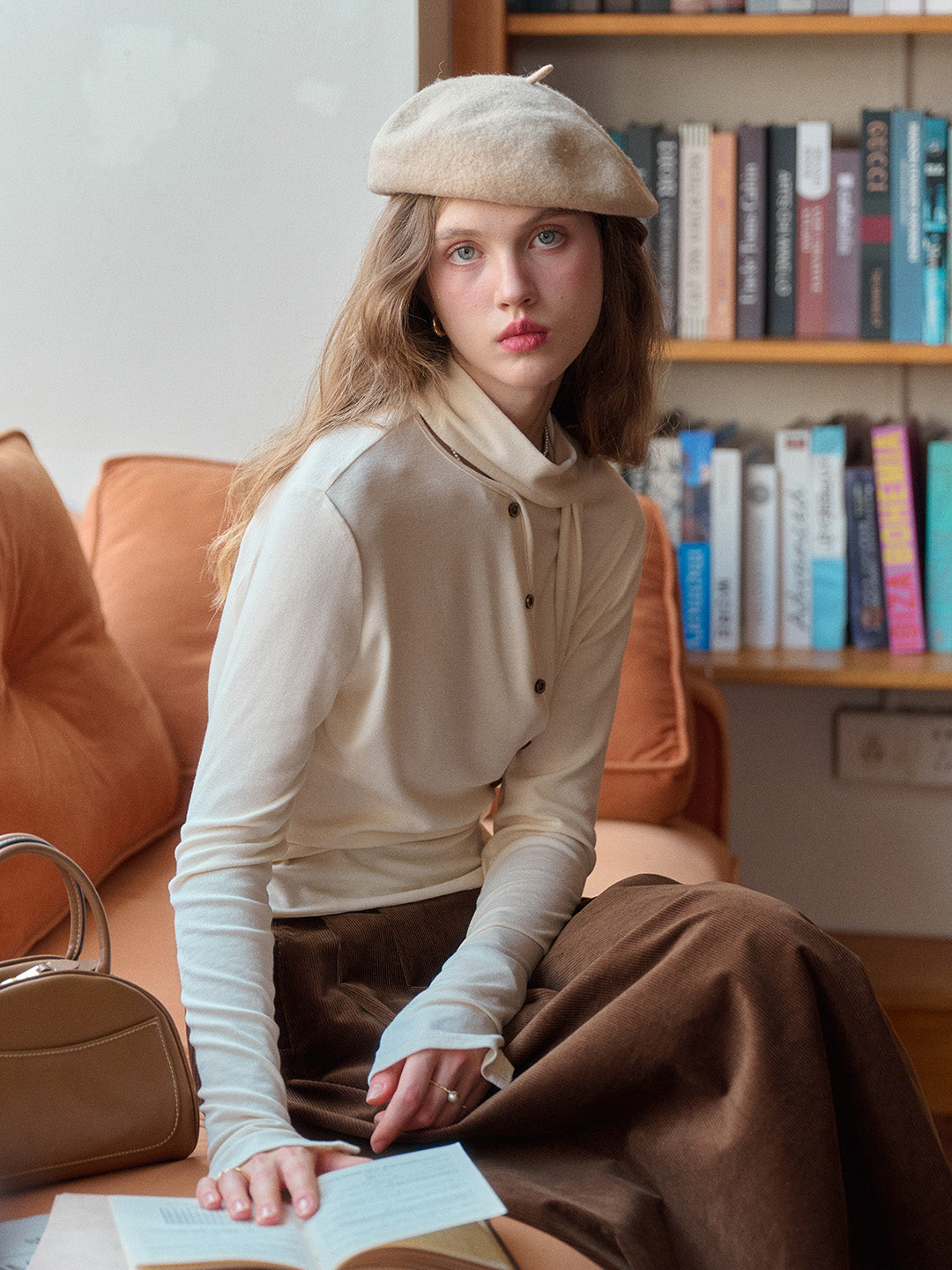 Jaliyah Slanted Placket Knit Top