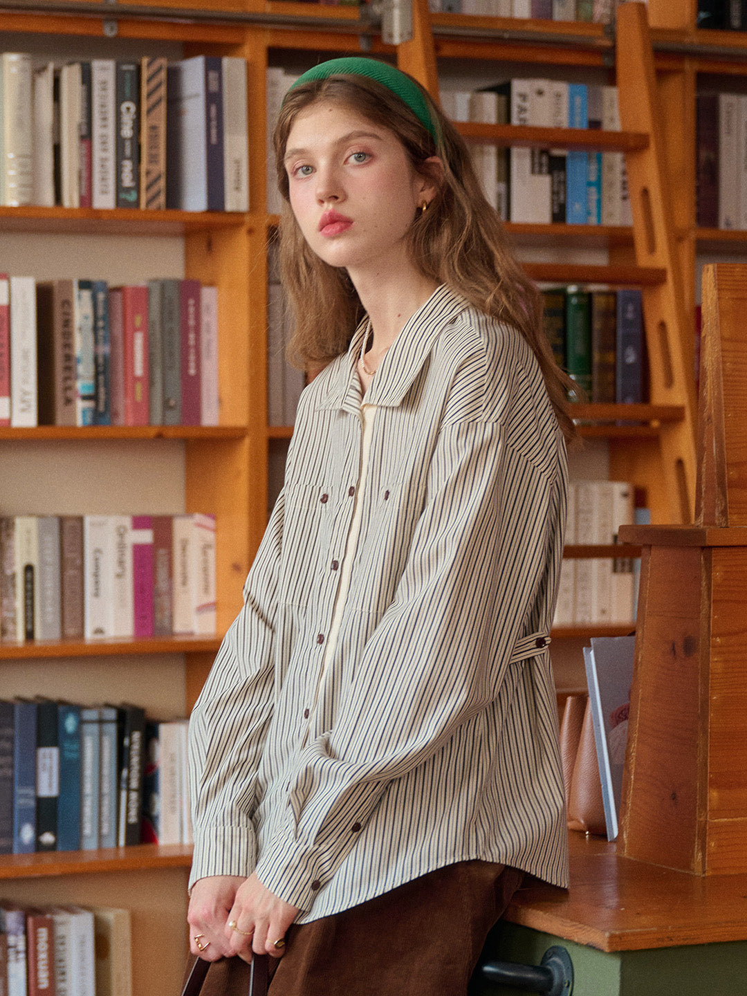 Della Stand Collar 100% Cotton Shirt