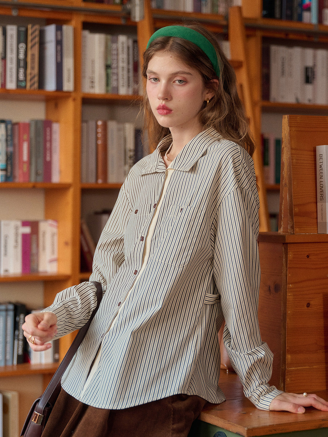 Della Stand Collar 100% Cotton Shirt