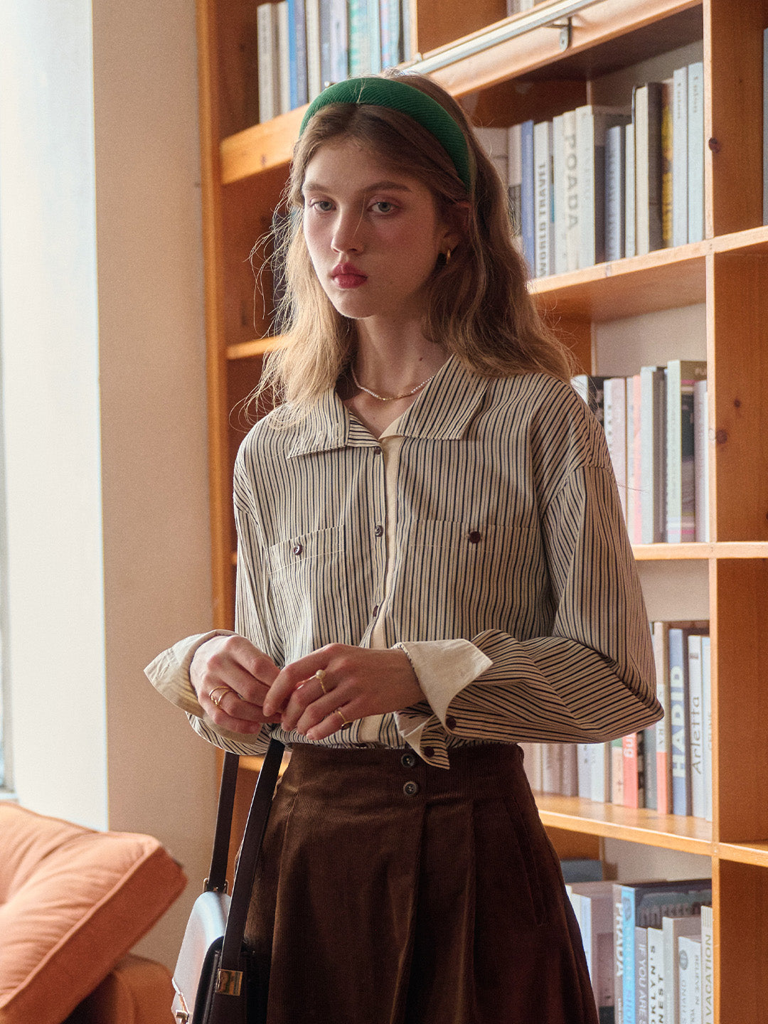 Della Stand Collar 100% Cotton Shirt