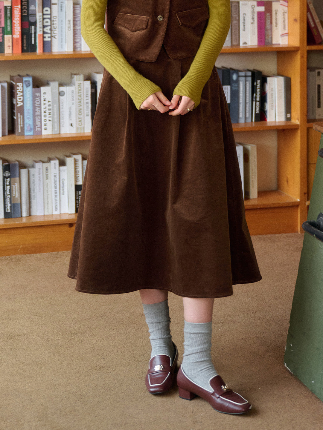 Rosa A-Line Corduroy Skirt