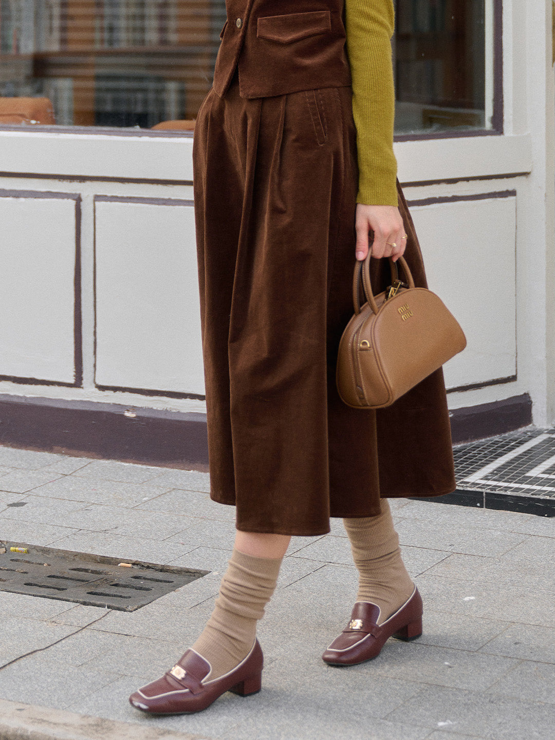 Rosa A-Line Corduroy Skirt