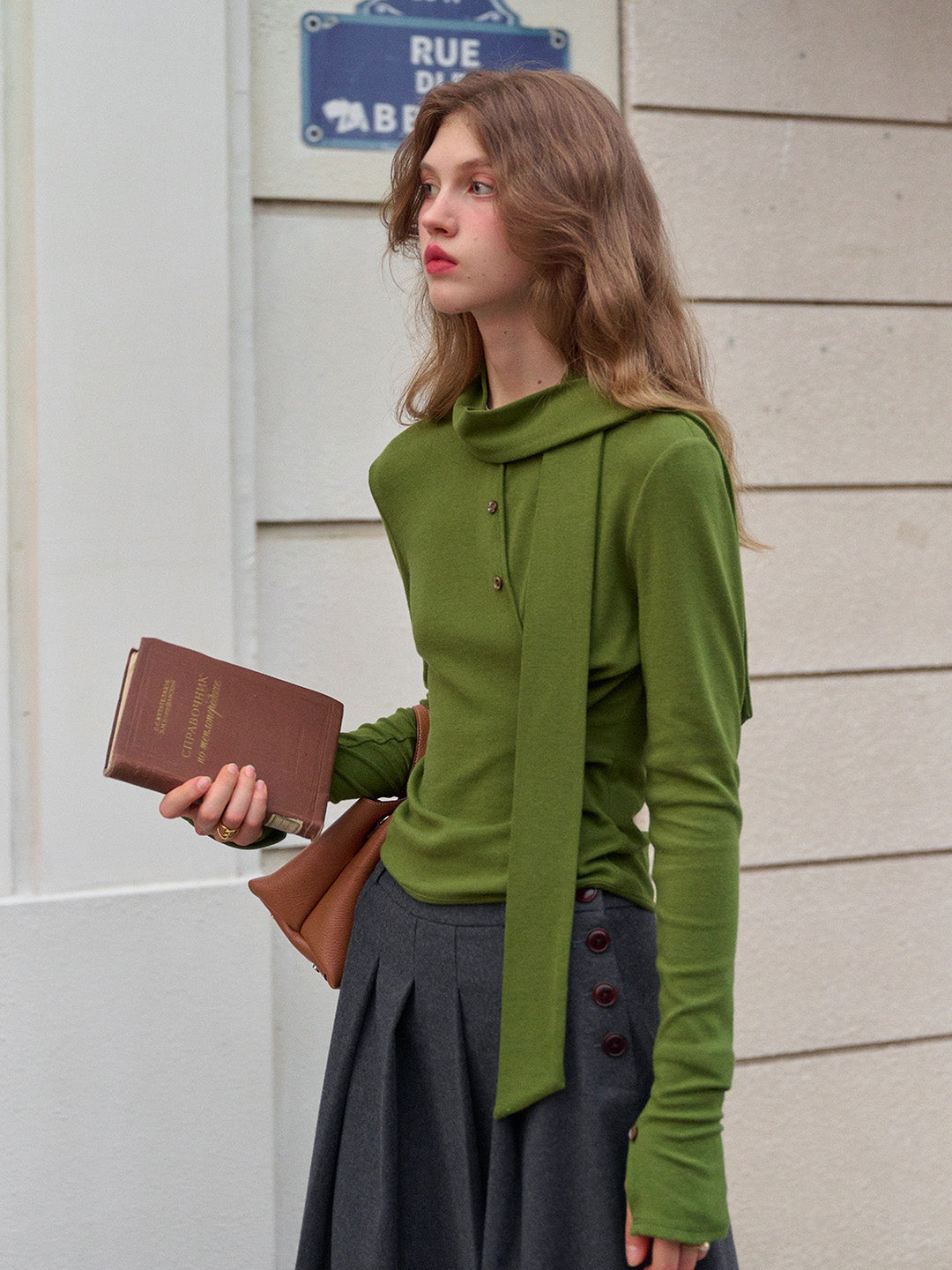 Jaliyah Slanted Placket Knit Top