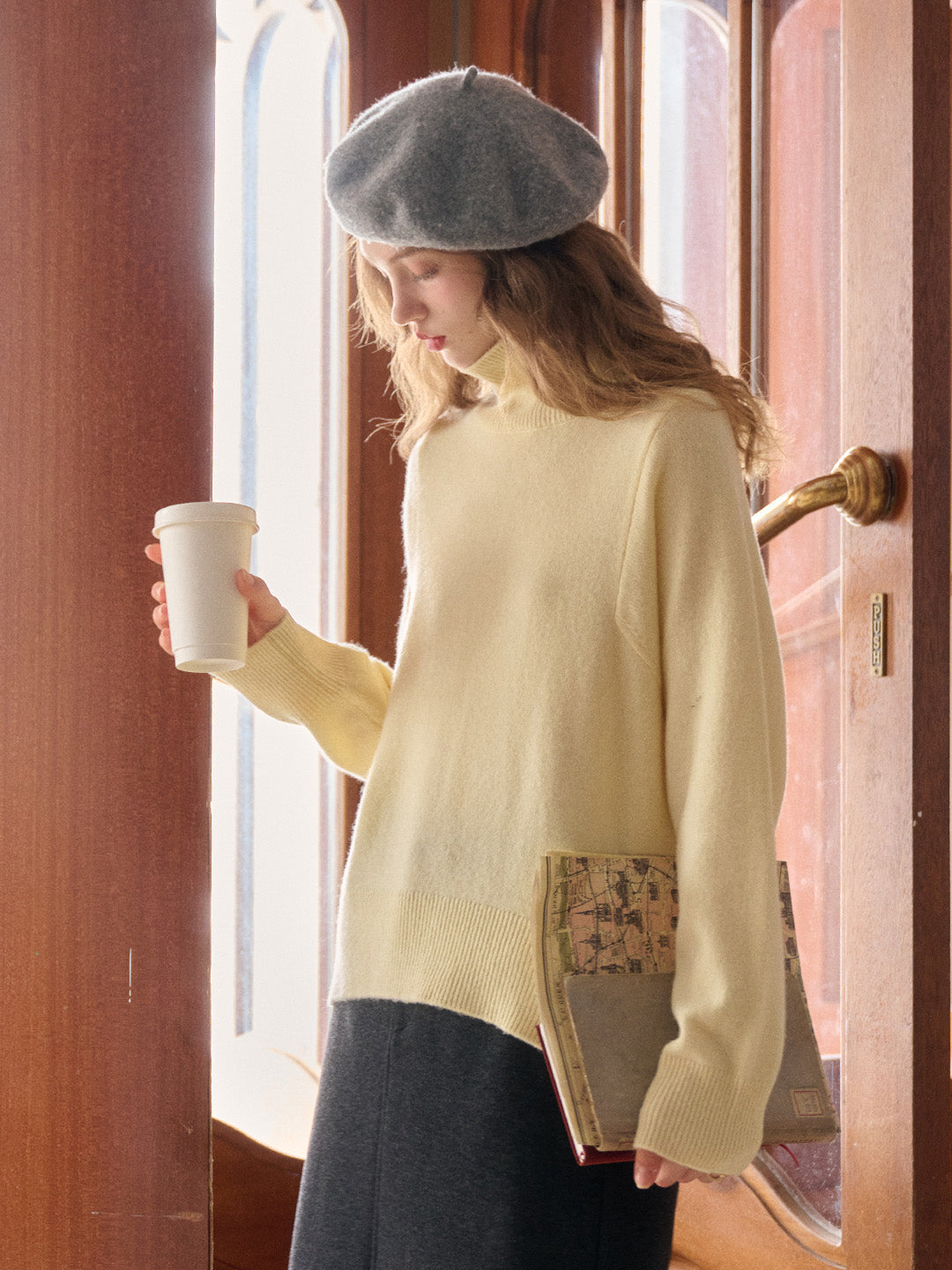 Fallon Turtleneck 100% Wool Sweater