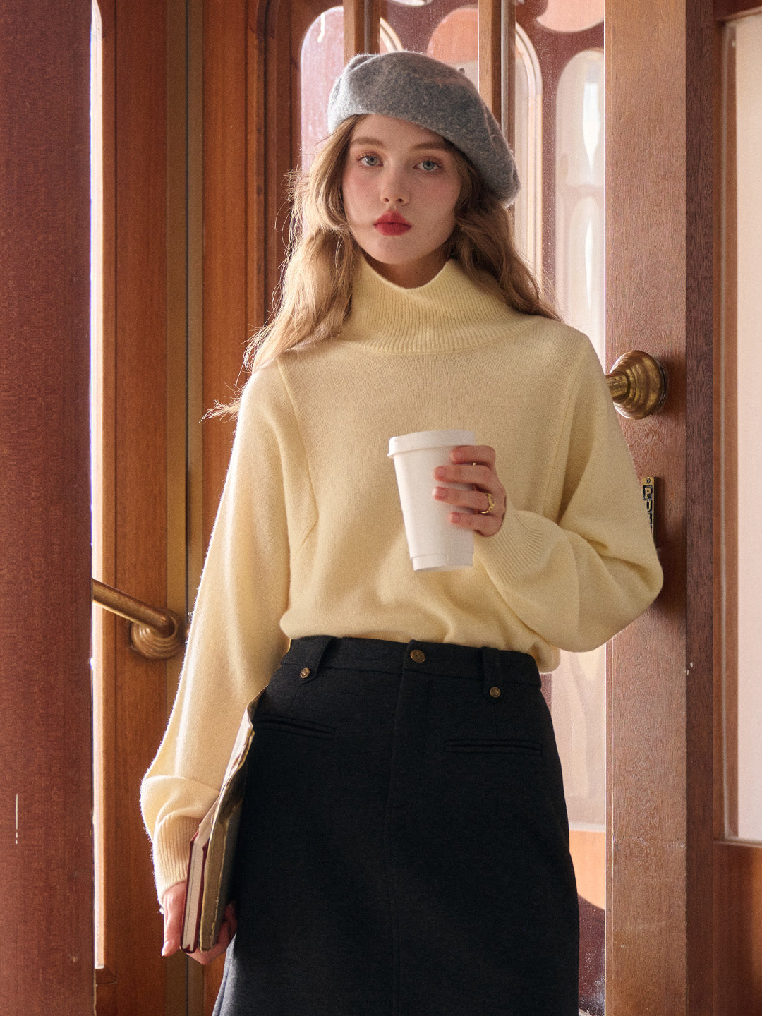 Fallon Turtleneck 100% Wool Sweater