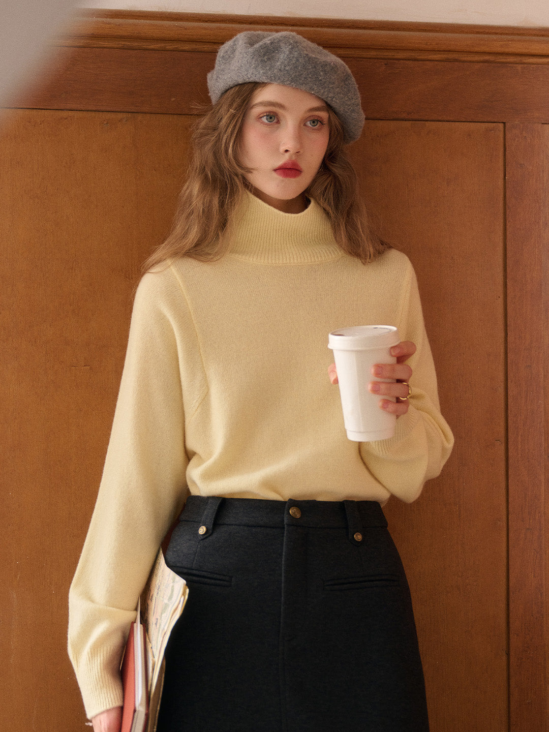 Fallon Turtleneck 100% Wool Sweater