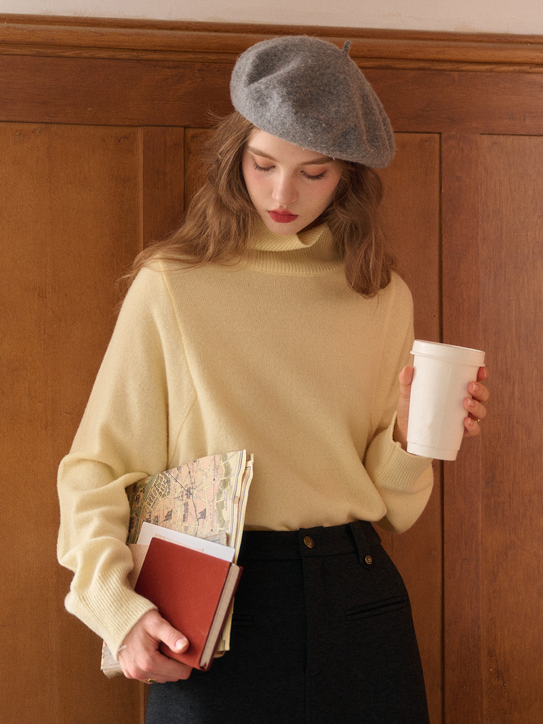 Fallon Turtleneck 100% Wool Sweater