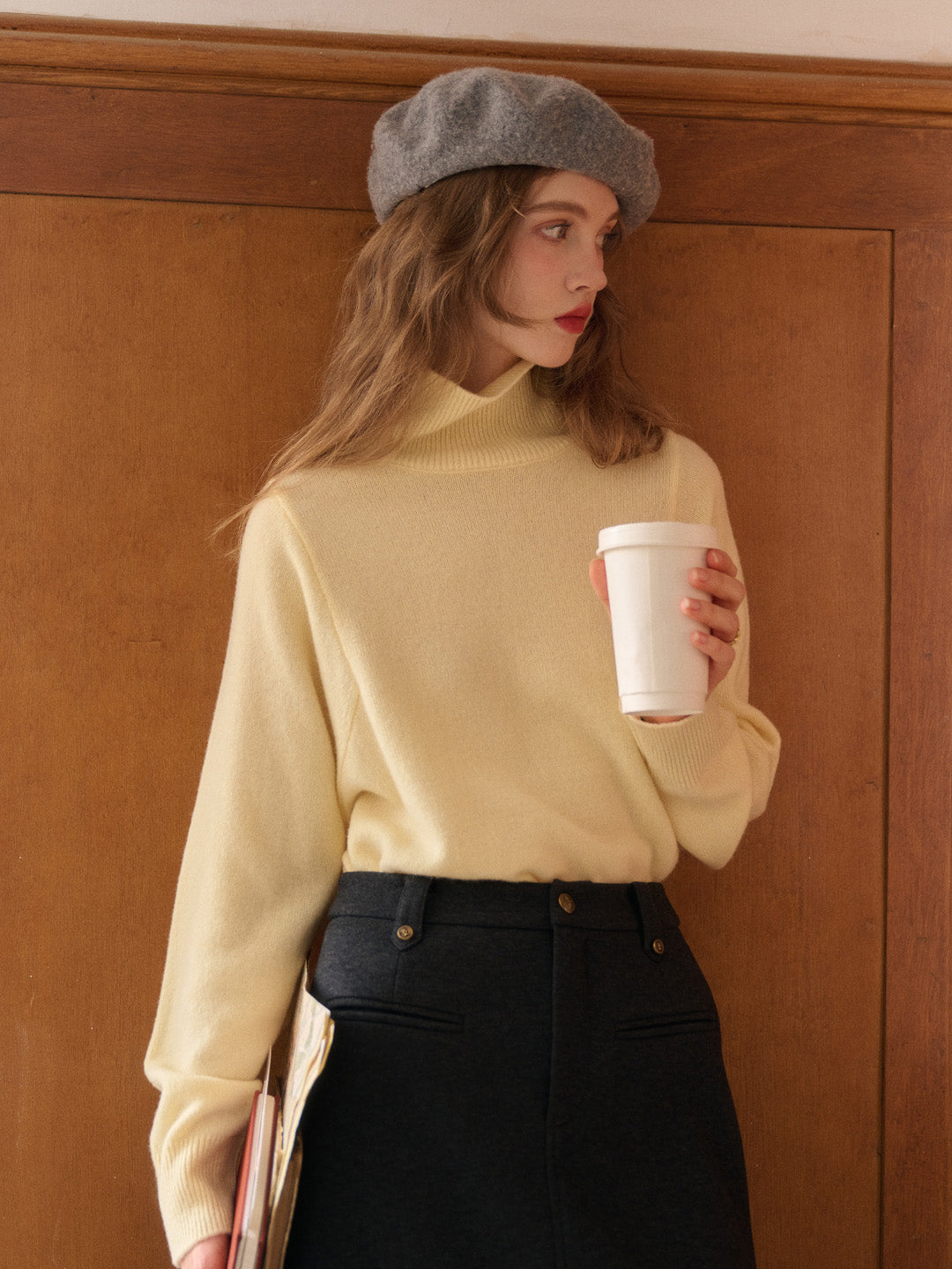 Fallon Turtleneck 100% Wool Sweater
