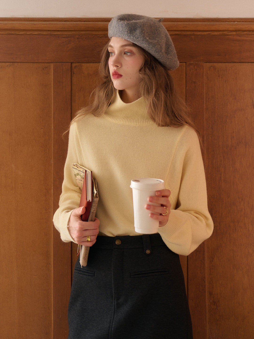 Fallon Turtleneck 100% Wool Sweater