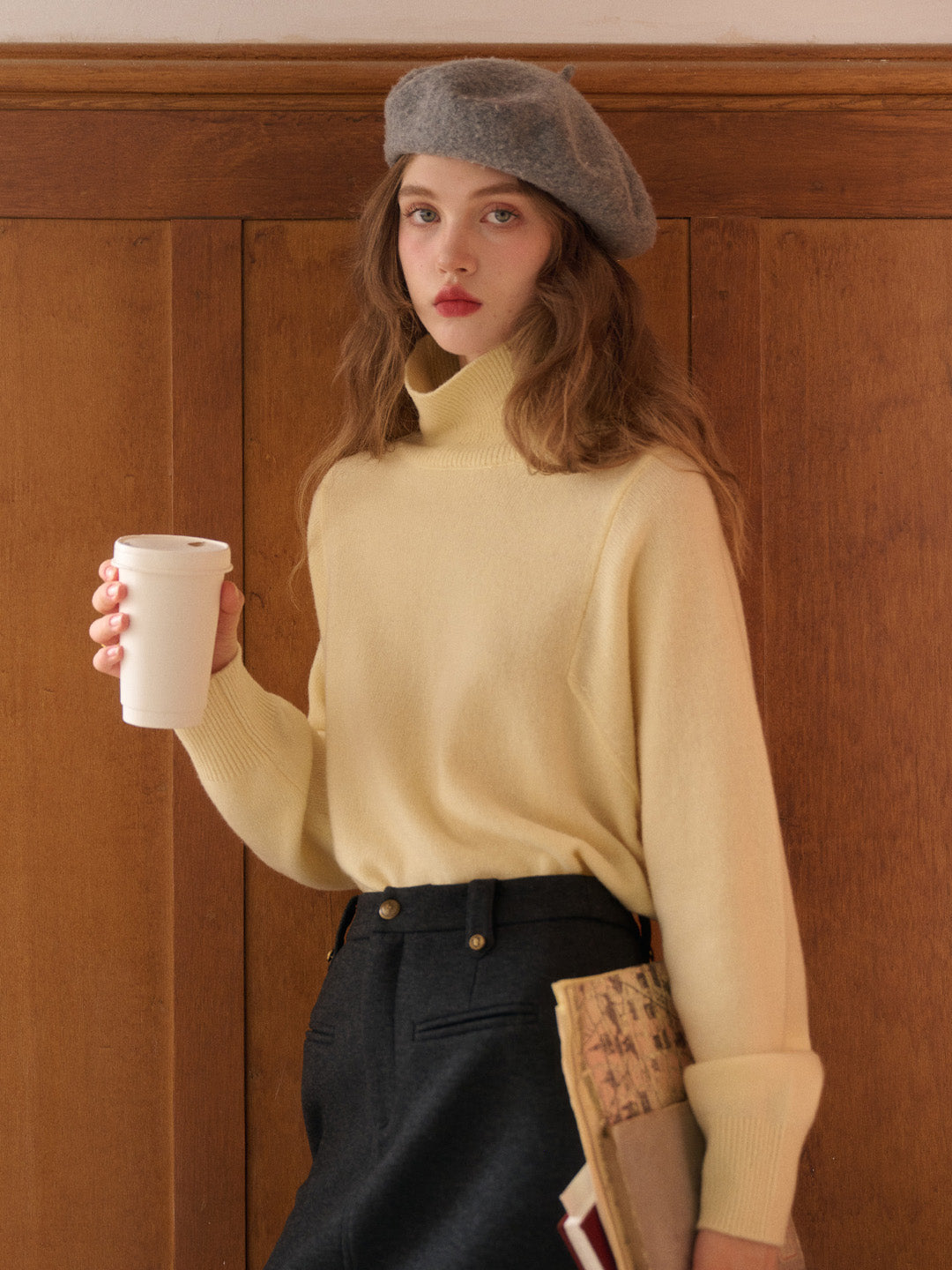 Fallon Turtleneck 100% Wool Sweater