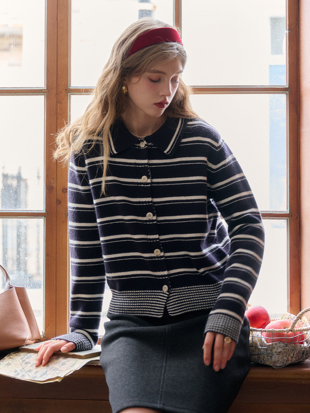 Sloan Polo Collar Wool Cardigan
