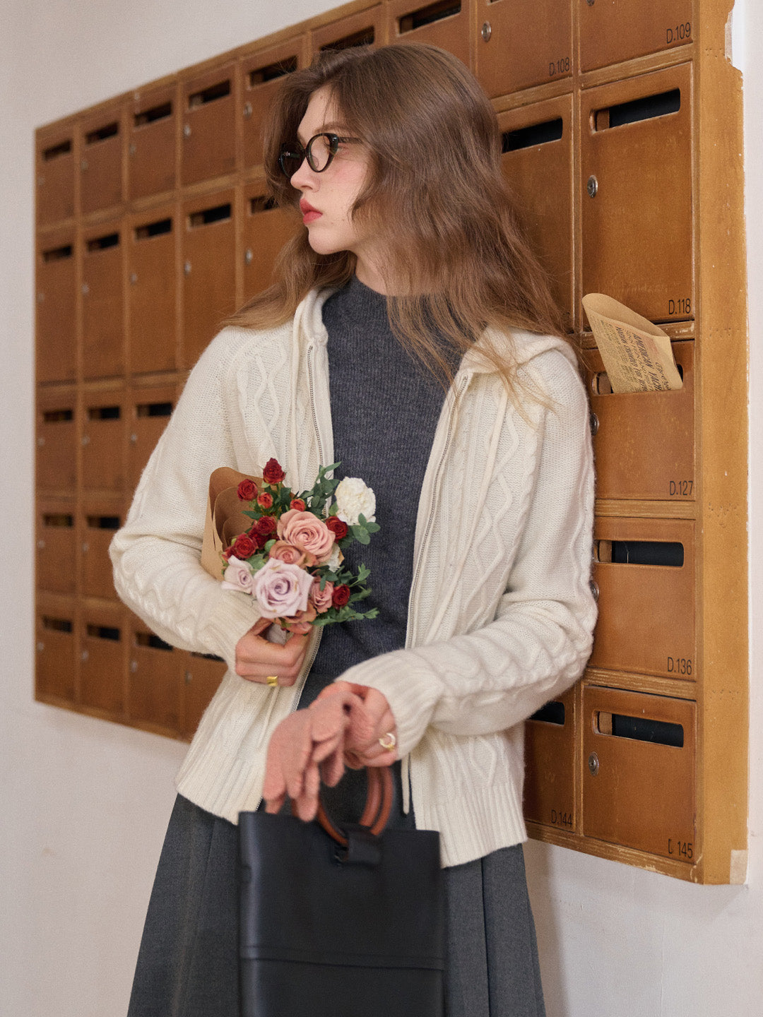 Halle Ribbed Hooded Cardigan