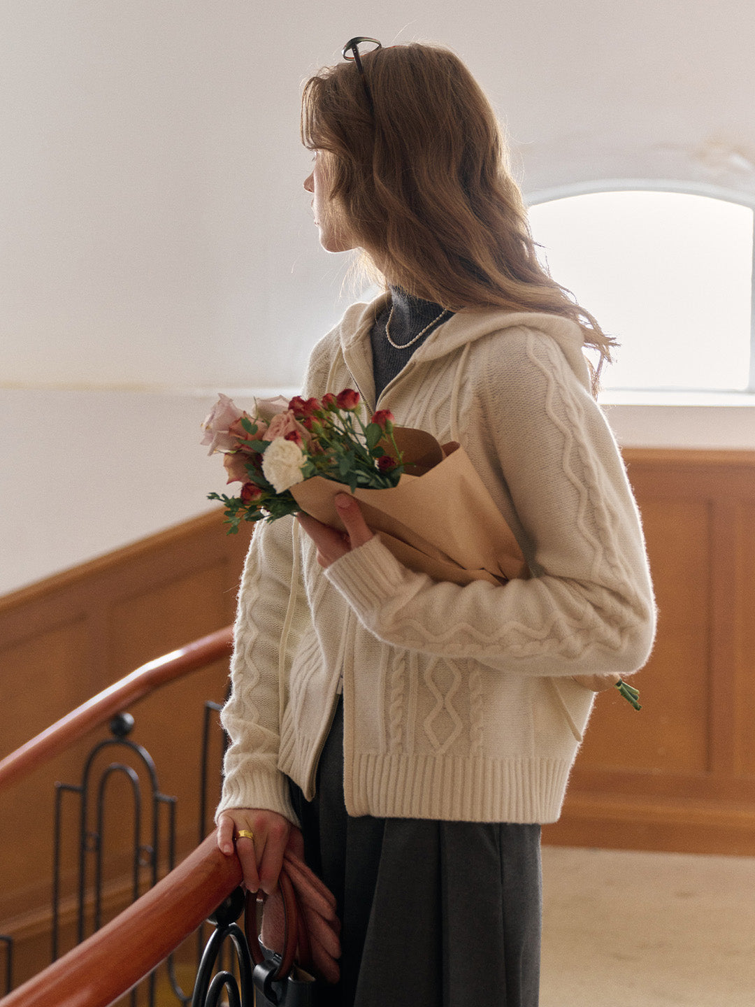 Halle Ribbed Hooded Cardigan