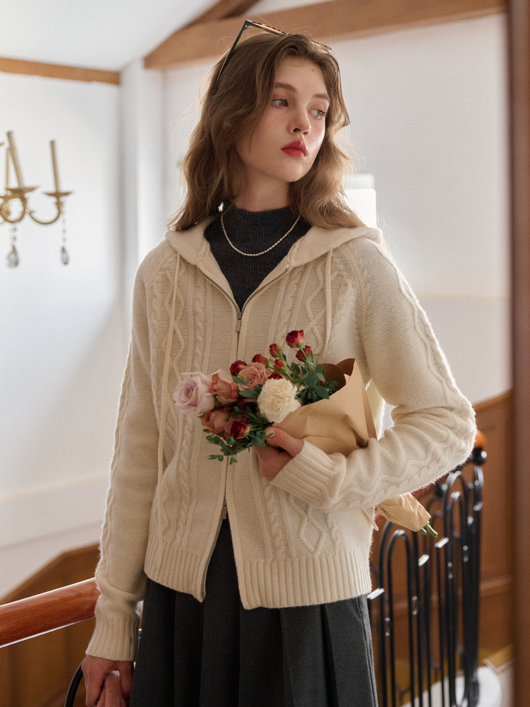 Halle Ribbed Hooded Cardigan