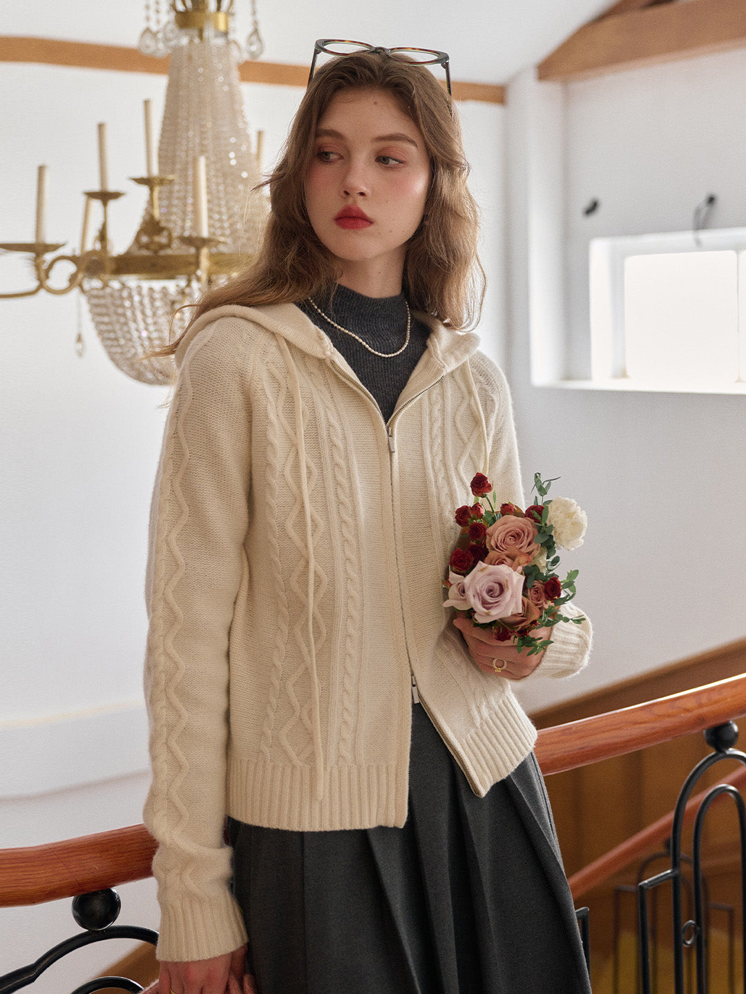 Halle Ribbed Hooded Cardigan