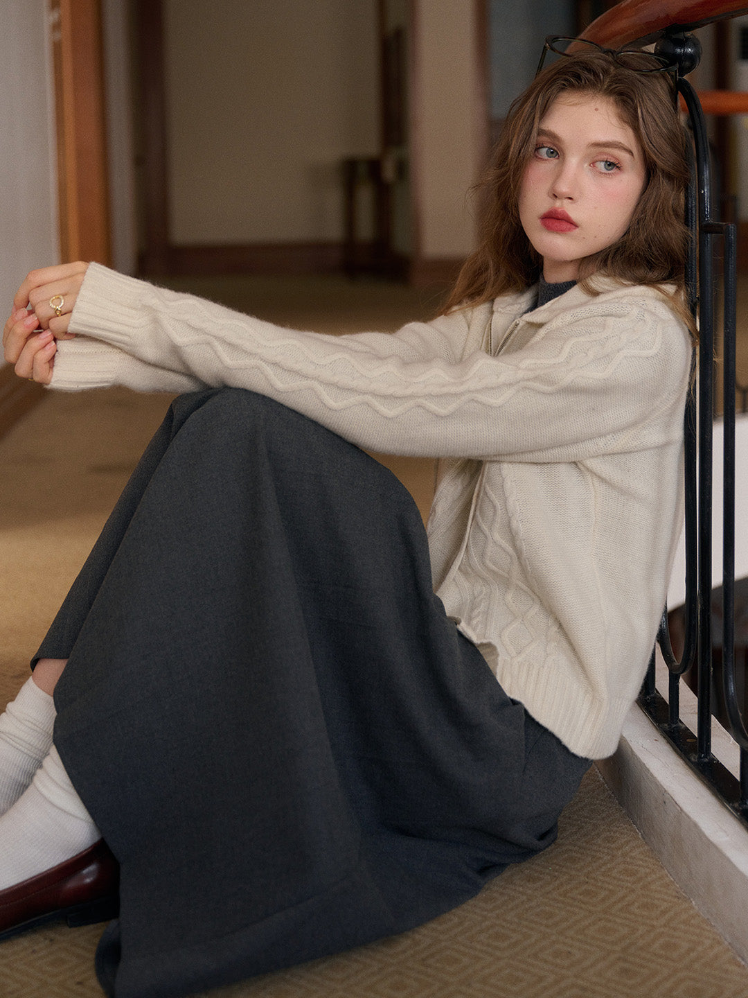 Halle Ribbed Hooded Cardigan