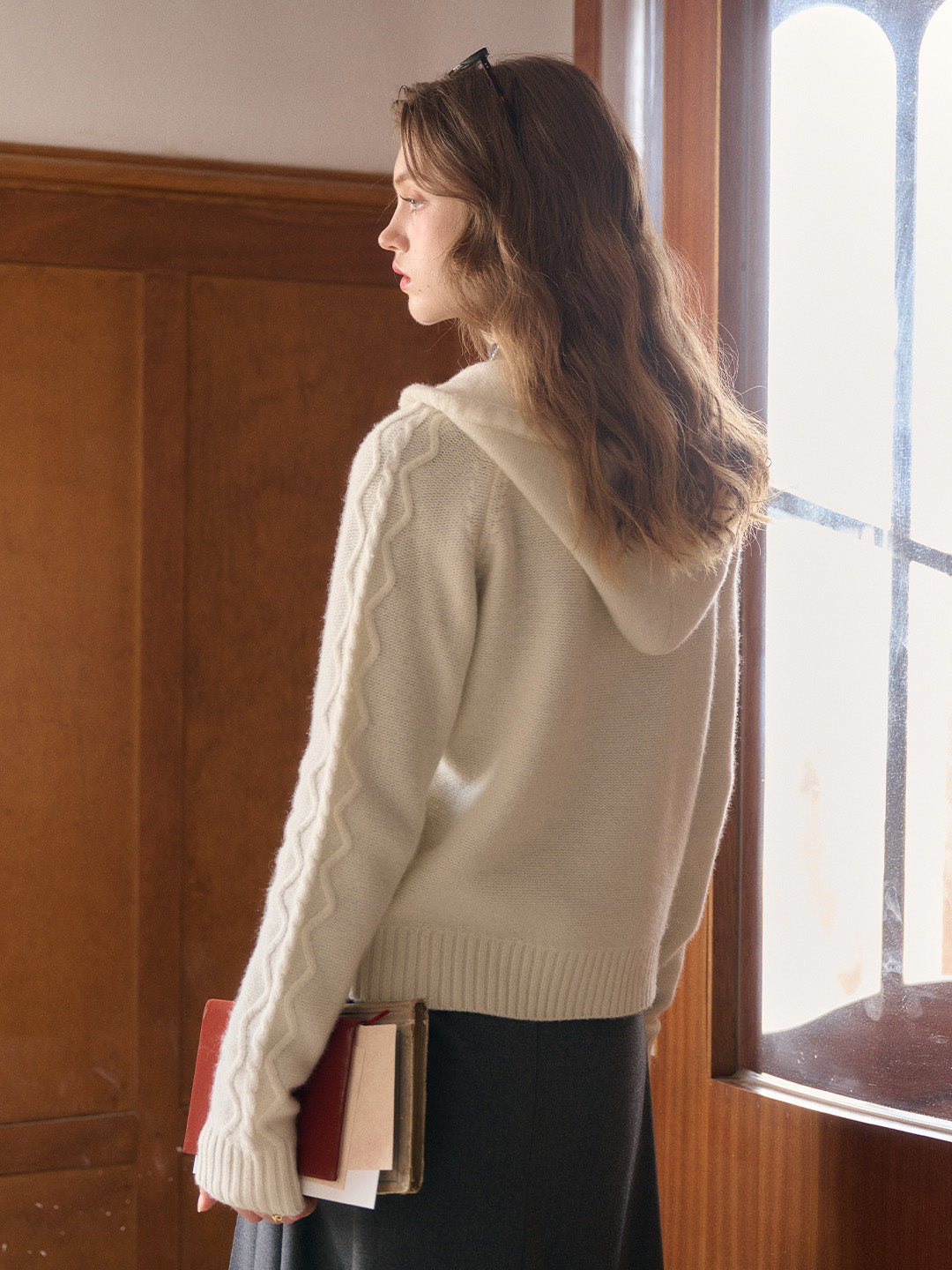 Halle Ribbed Hooded Cardigan
