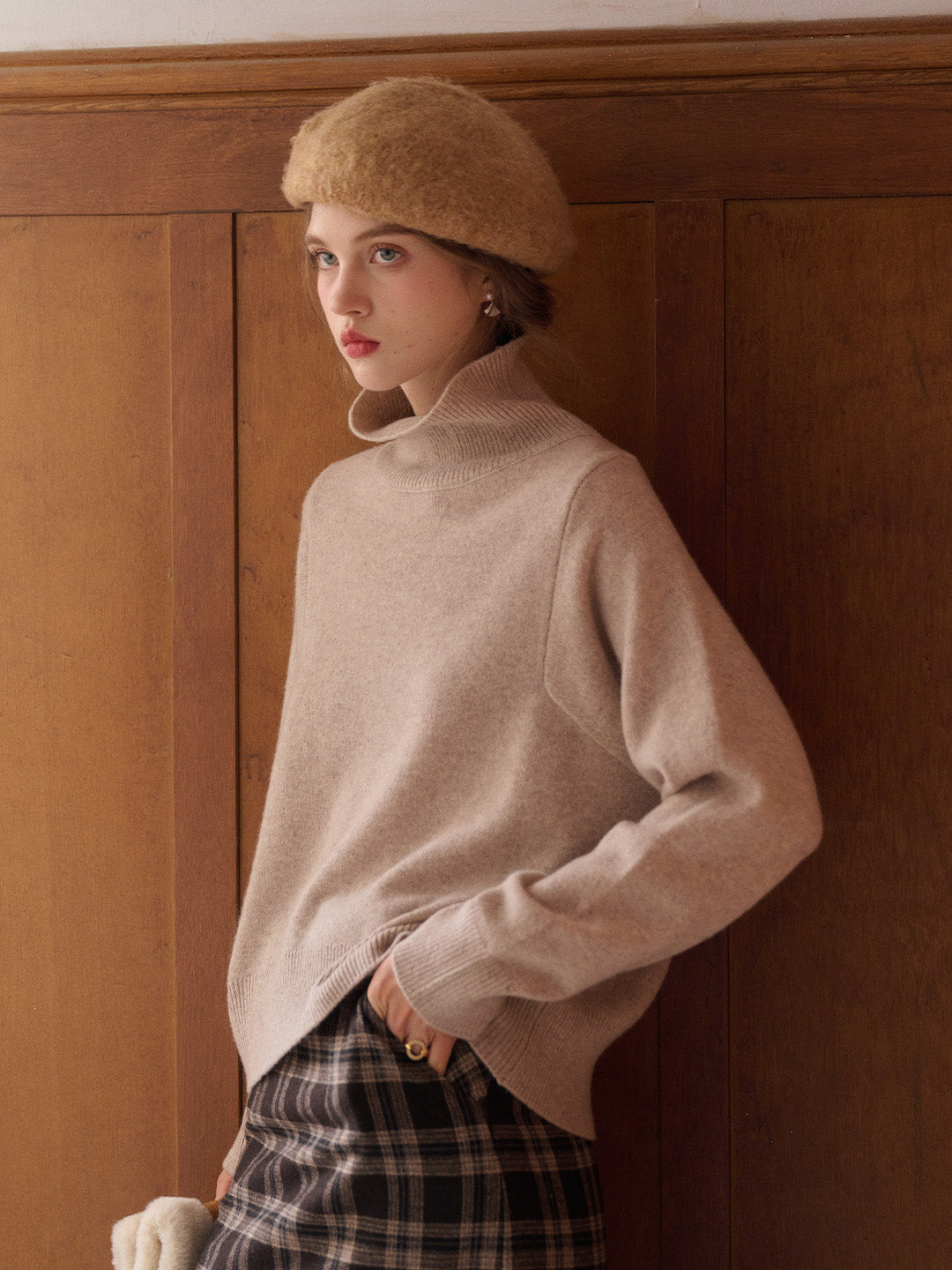 Fallon Turtleneck 100% Wool Sweater