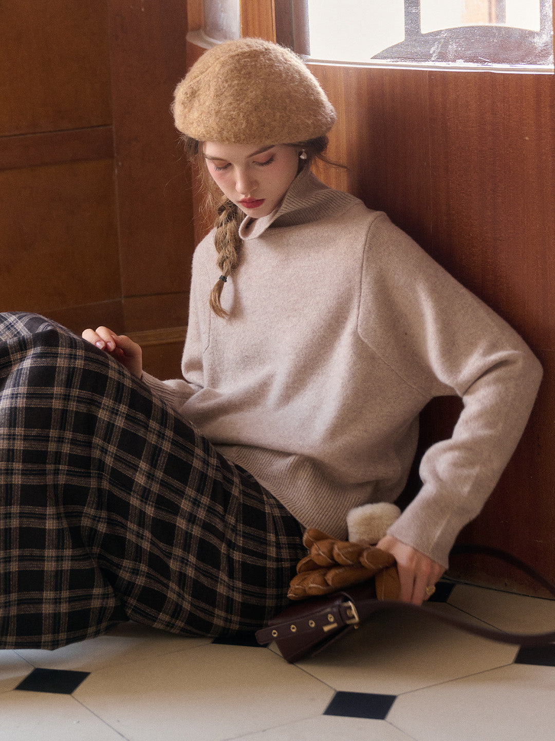Fallon Turtleneck 100% Wool Sweater