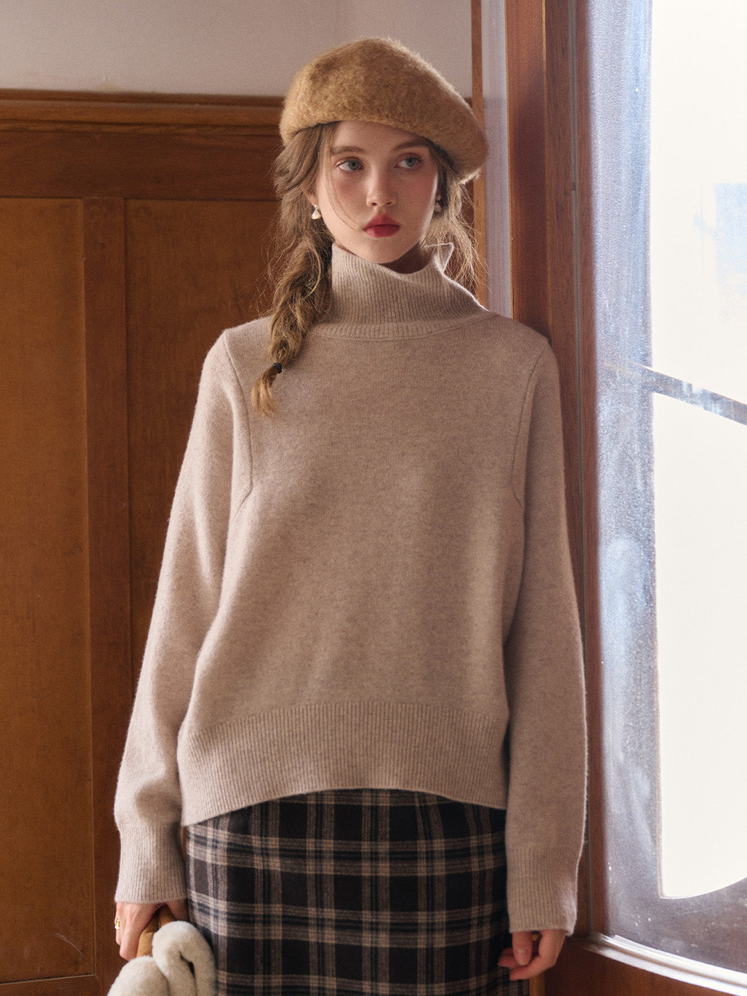 Fallon Turtleneck 100% Wool Sweater