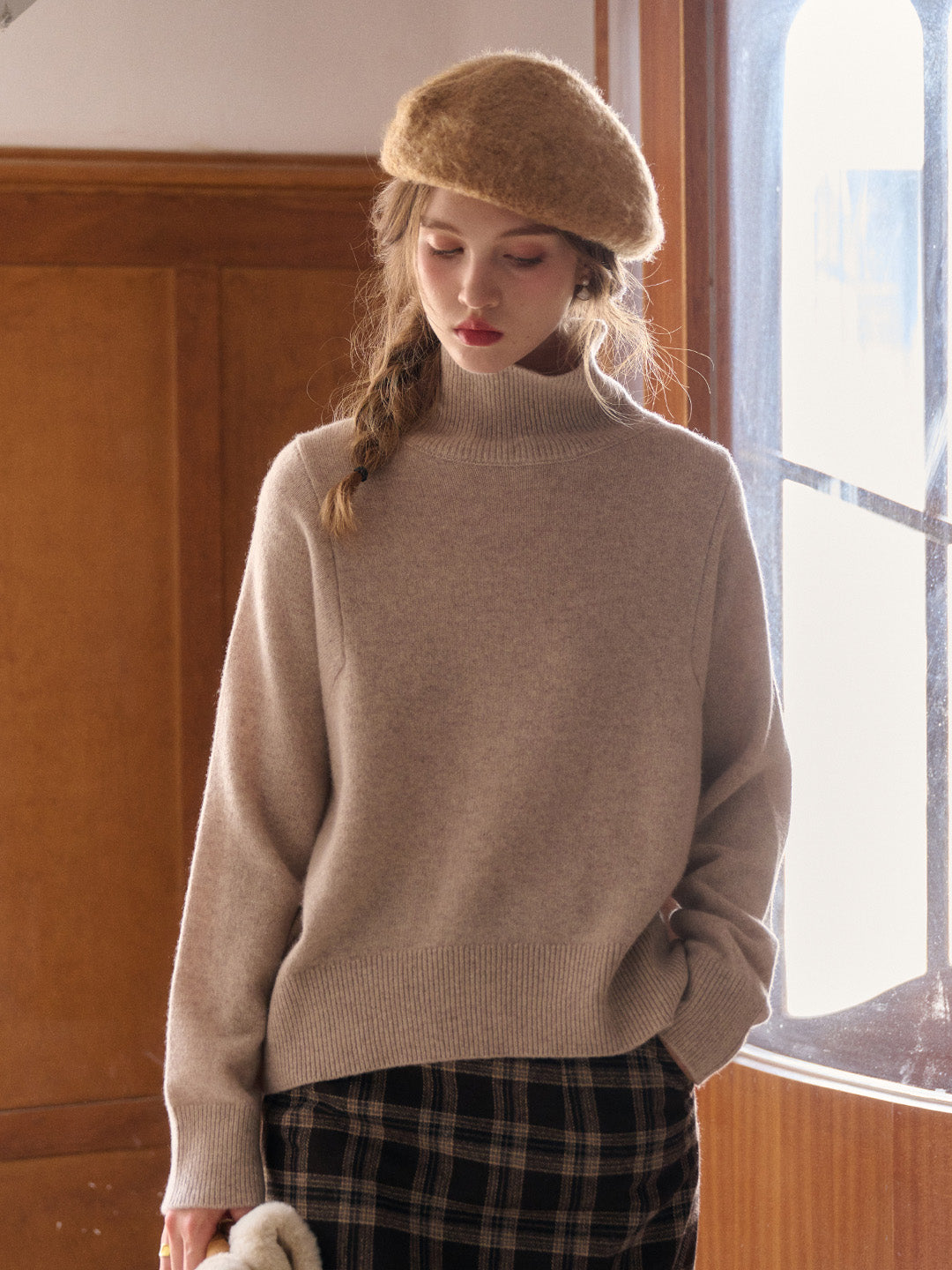 Fallon Turtleneck 100% Wool Sweater