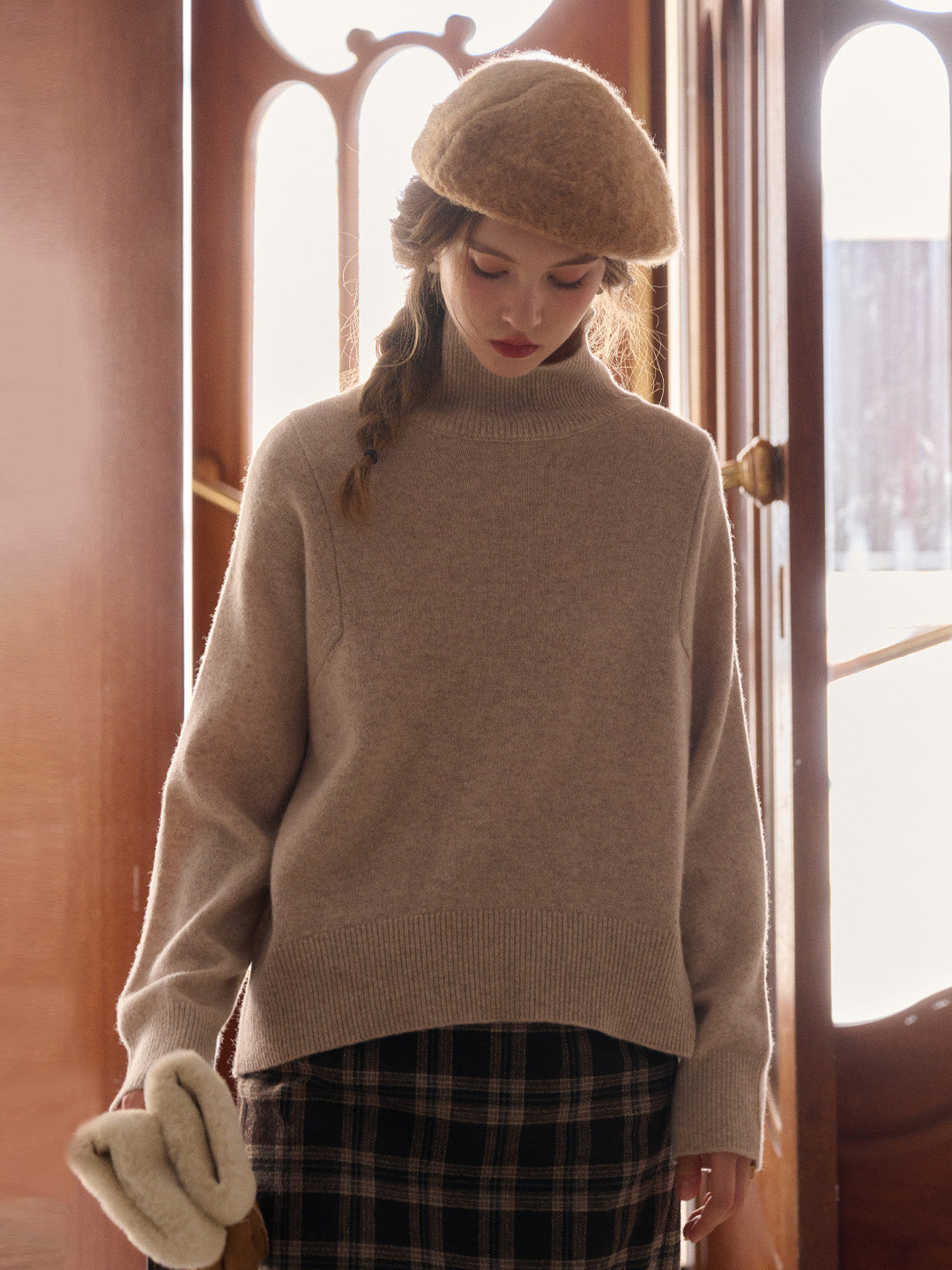 Fallon Turtleneck 100% Wool Sweater