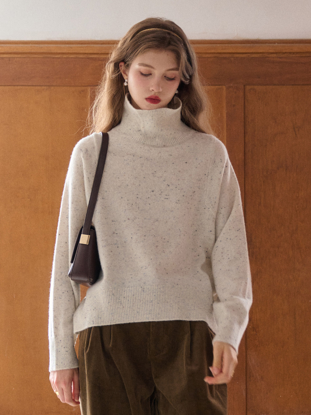 Fallon Turtleneck 100% Wool Sweater