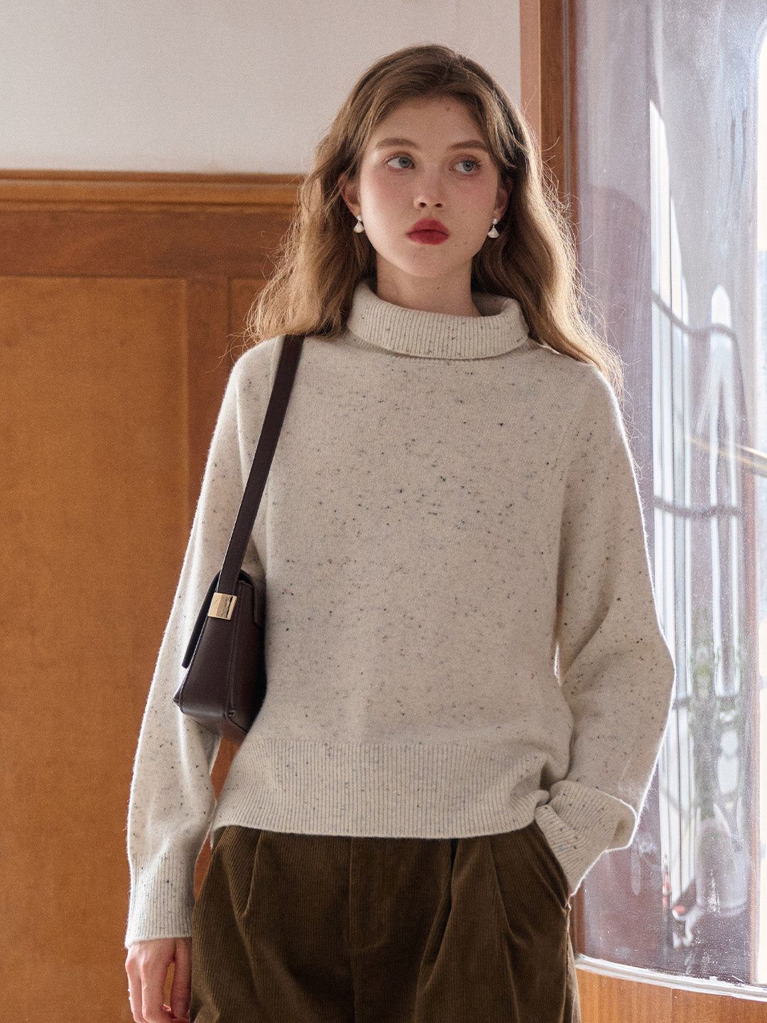 Fallon Turtleneck 100% Wool Sweater