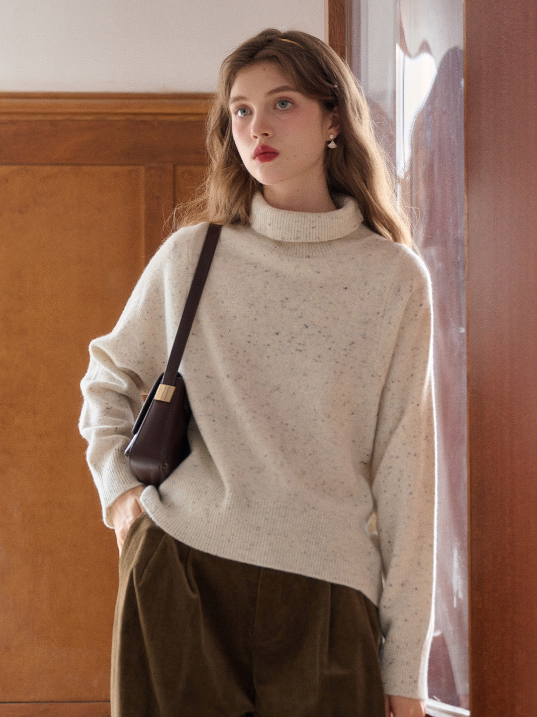 Fallon Turtleneck 100% Wool Sweater