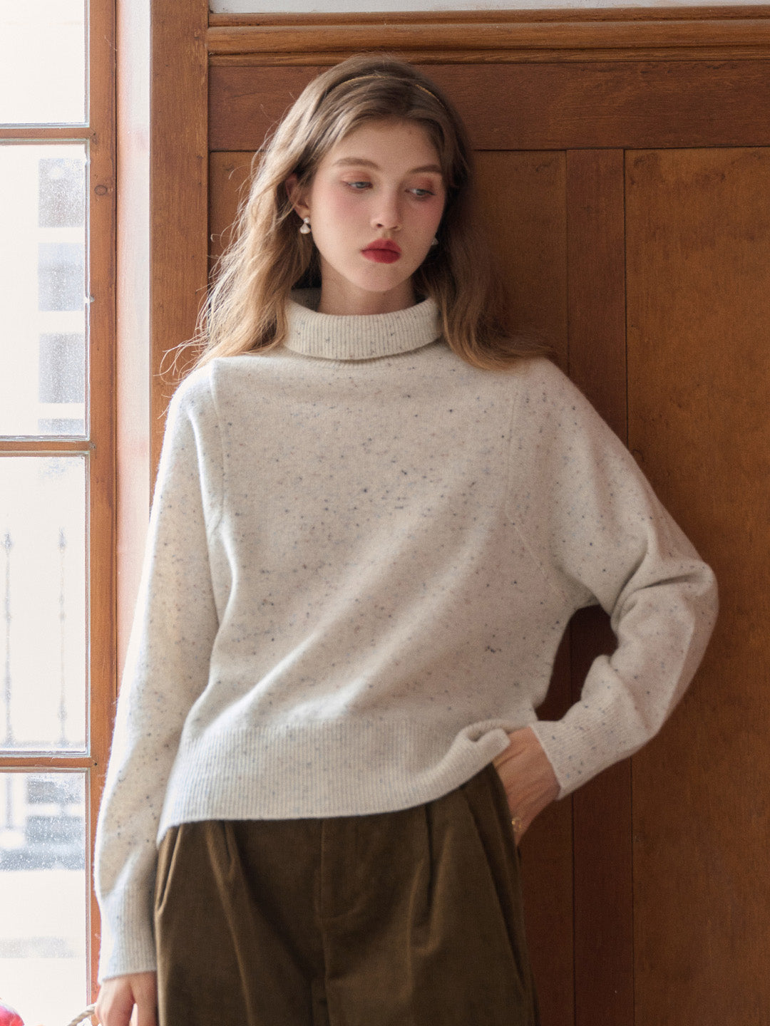 Fallon Turtleneck 100% Wool Sweater