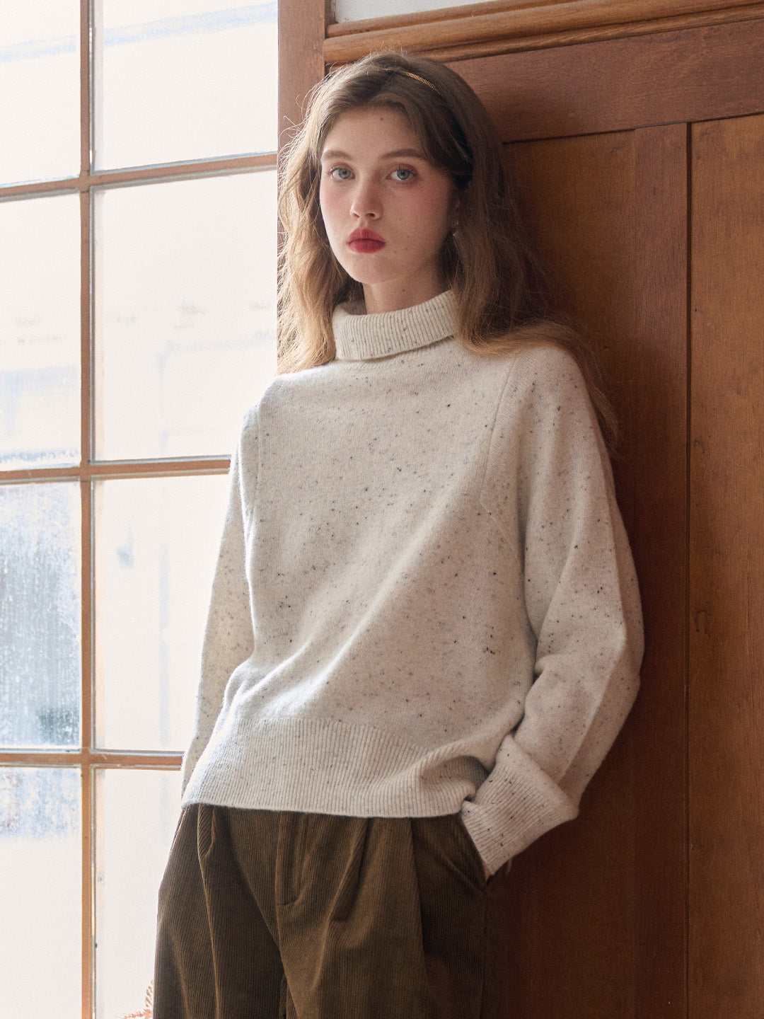 Fallon Turtleneck 100% Wool Sweater