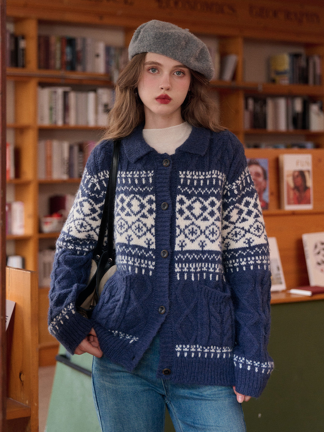 Vienna Fair Isle Cashmere Cardigan