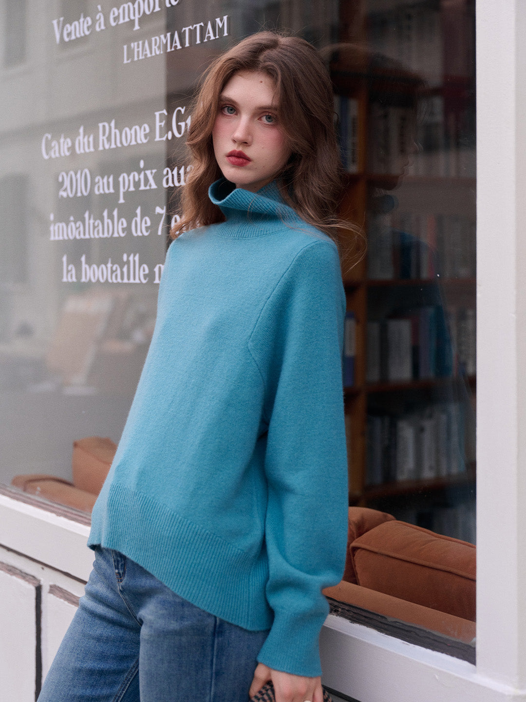 Fallon Turtleneck 100% Wool Sweater