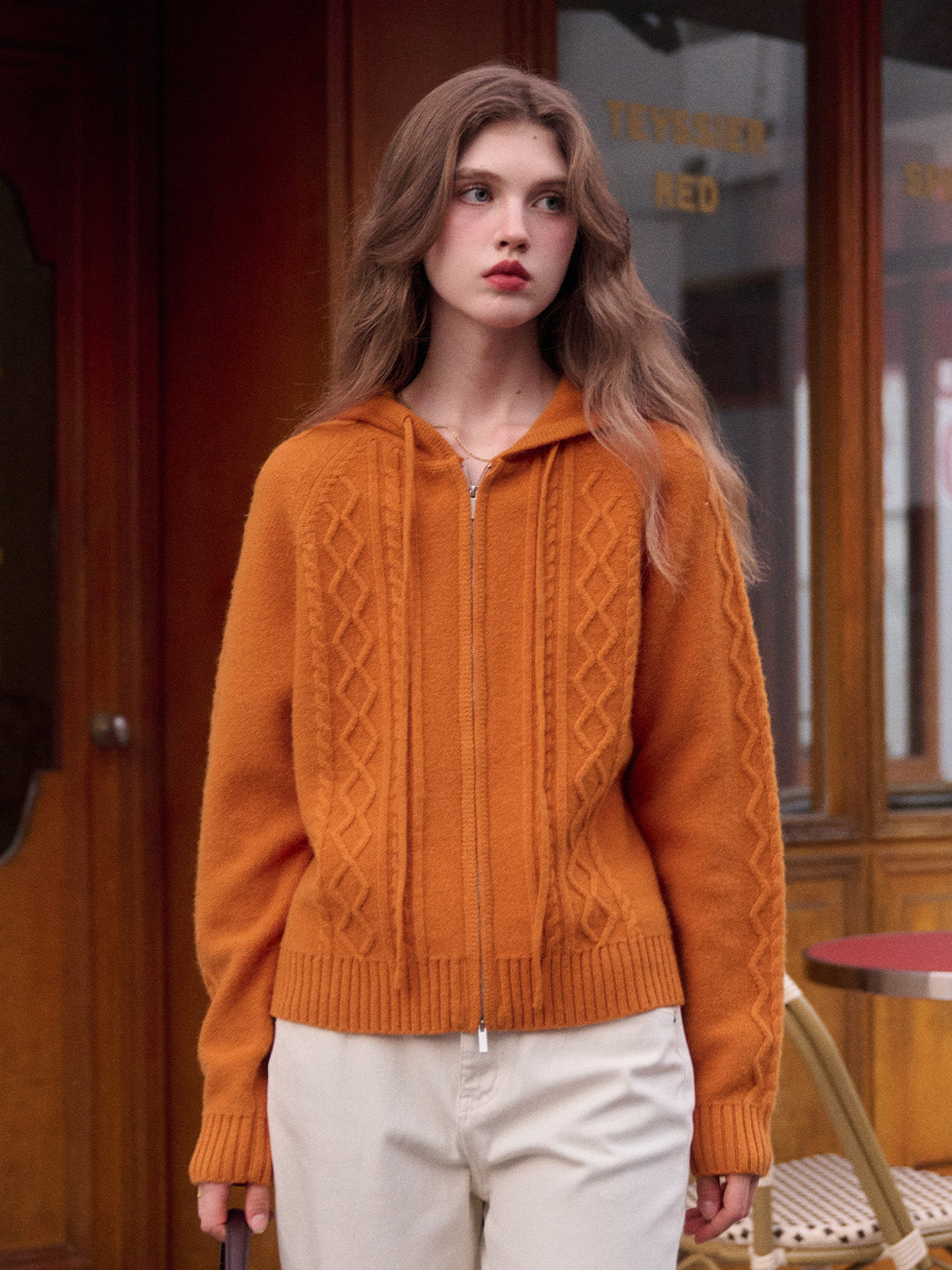Halle Ribbed Hooded Cardigan