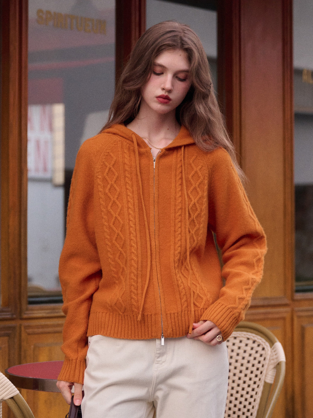 Halle Ribbed Hooded Cardigan