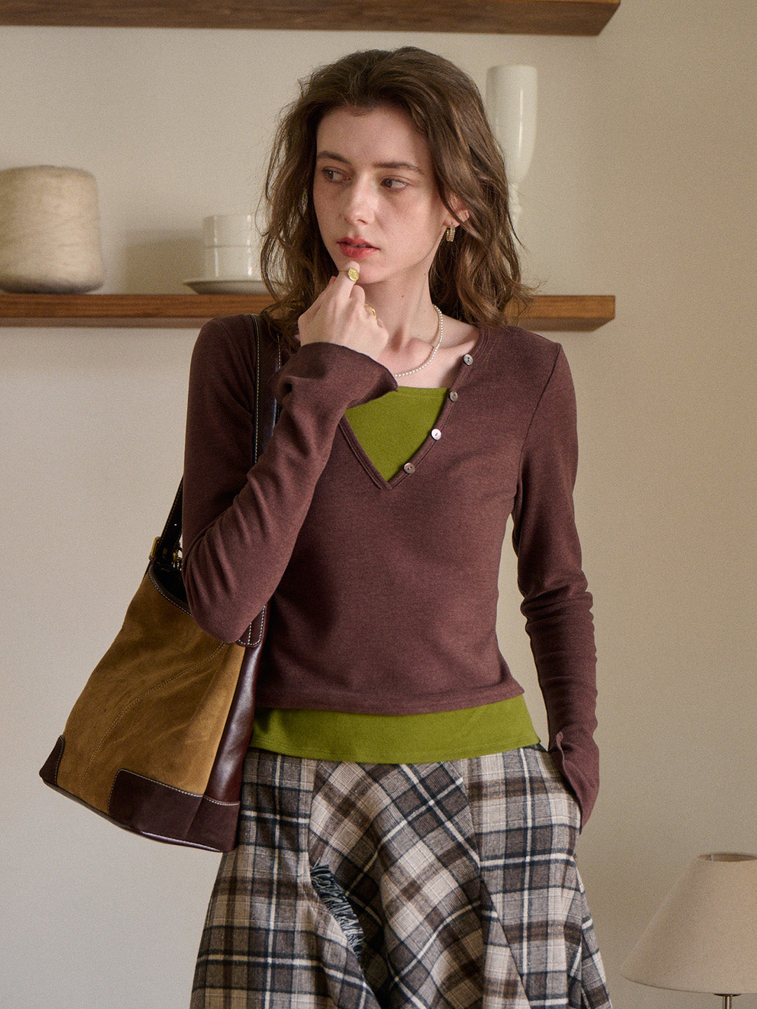 Zaniyah V-Neck Knit Top