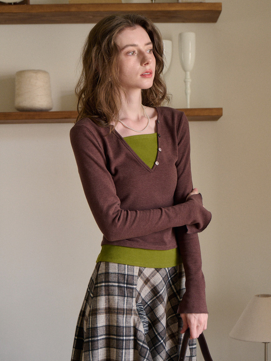 Zaniyah V-Neck Knit Top