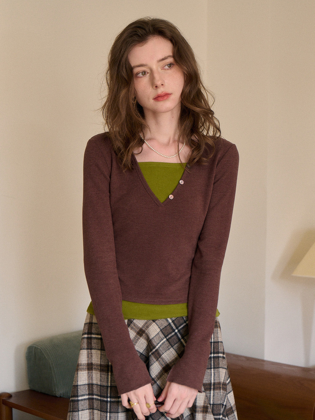 Zaniyah V-Neck Knit Top