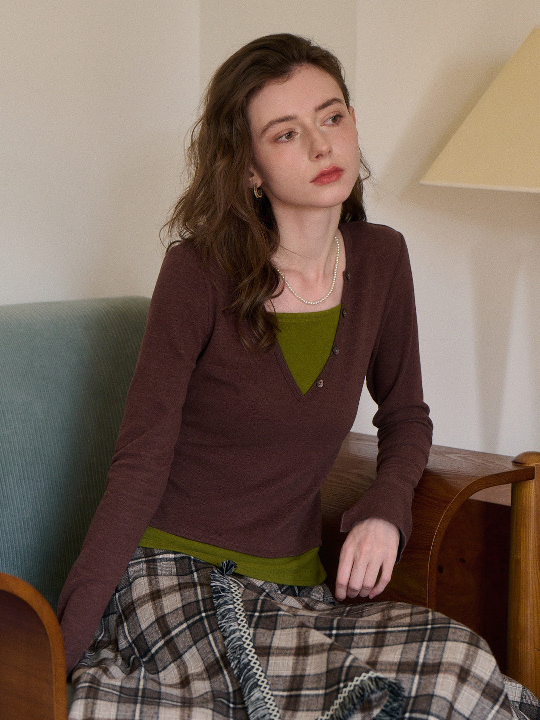 Zaniyah V-Neck Knit Top