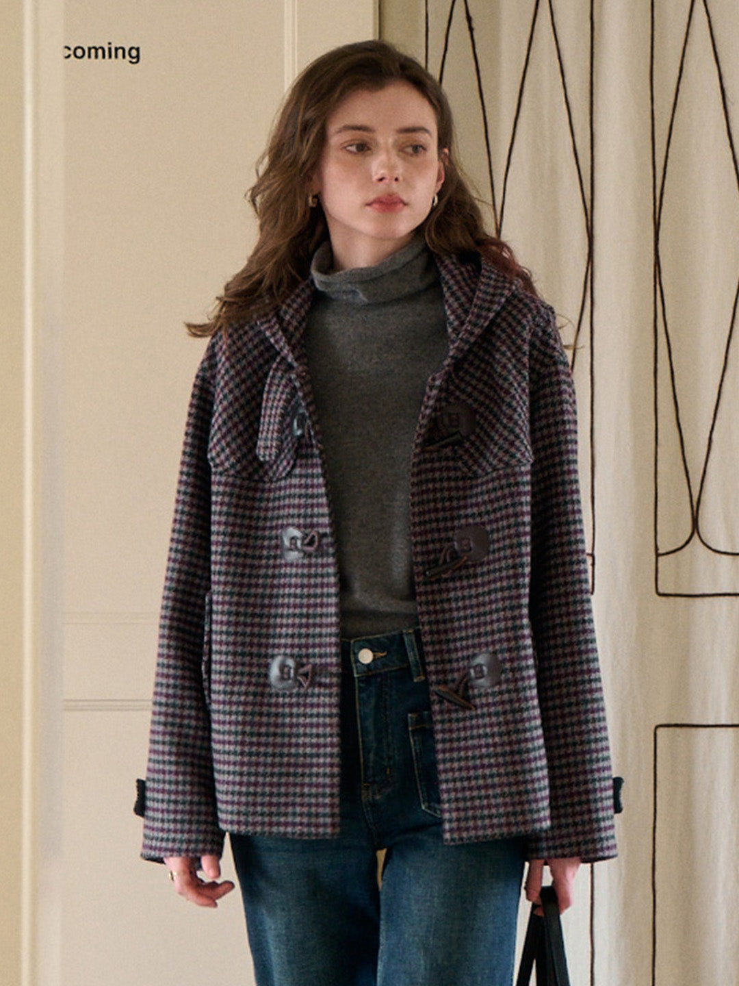 Kylee Houndstooth Wool Jacket