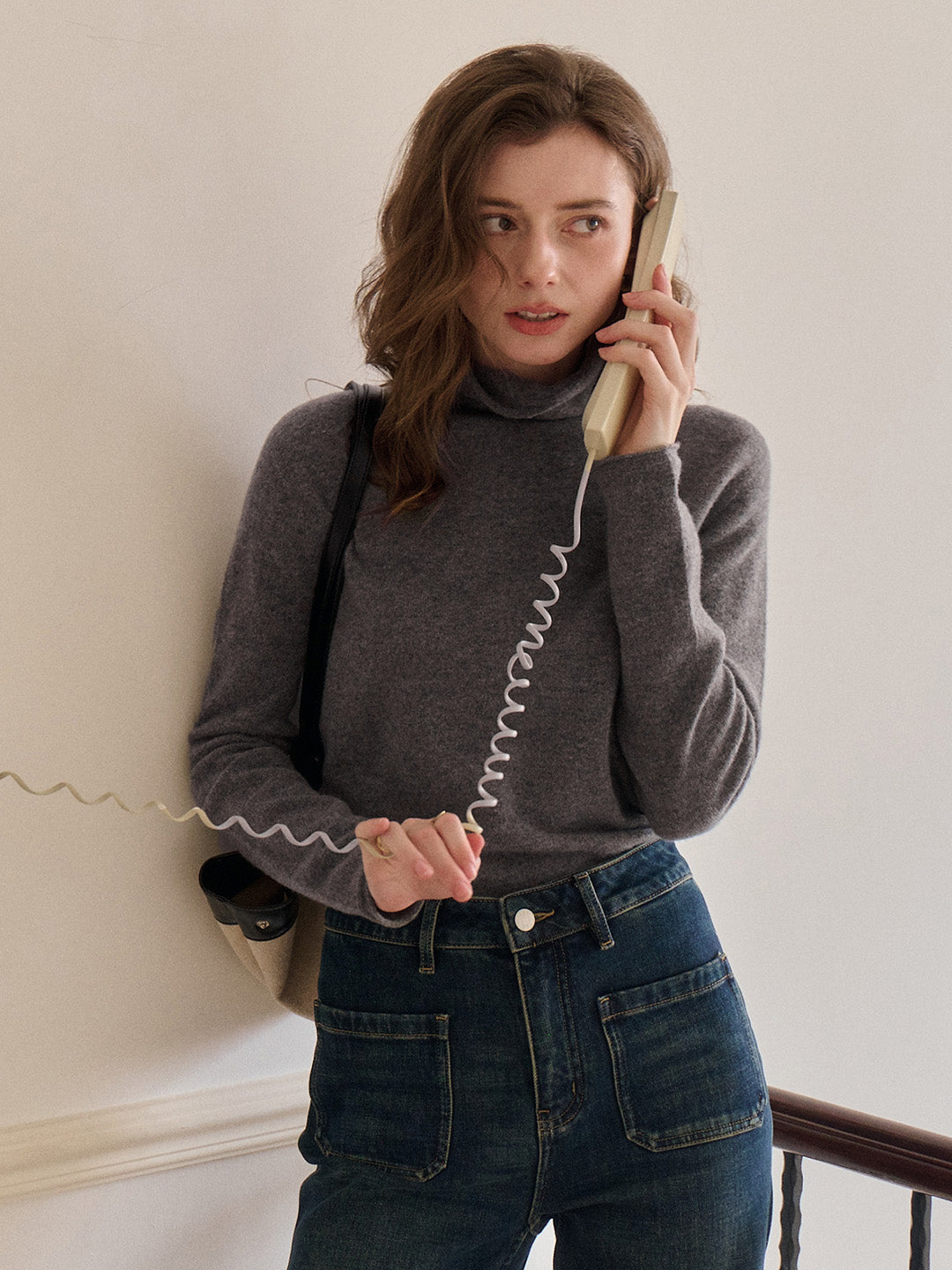Marilyn Turtleneck Wool Cashmere Sweater