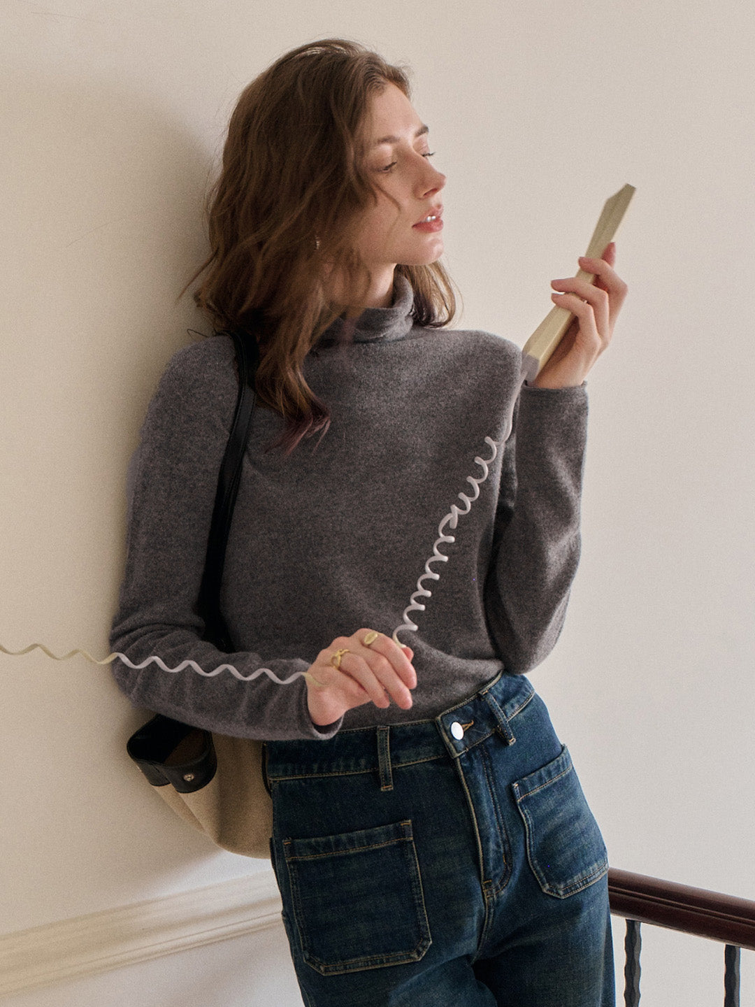 Marilyn Turtleneck Wool Cashmere Sweater