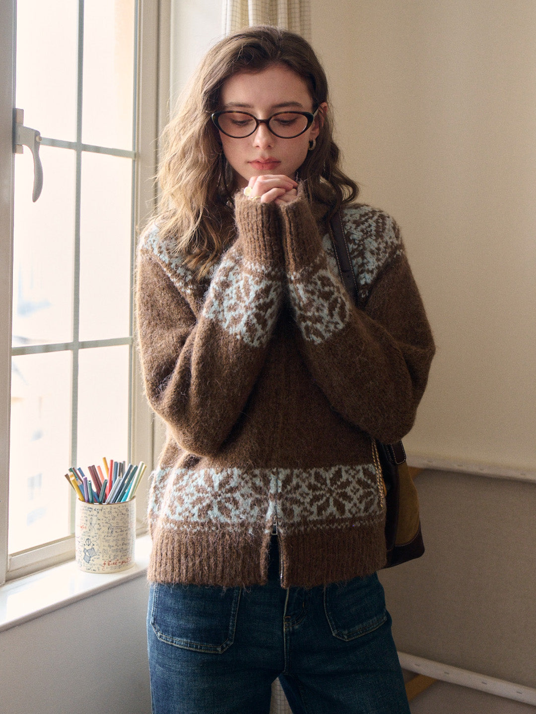 Novalee V-Neck Wool Cardigan