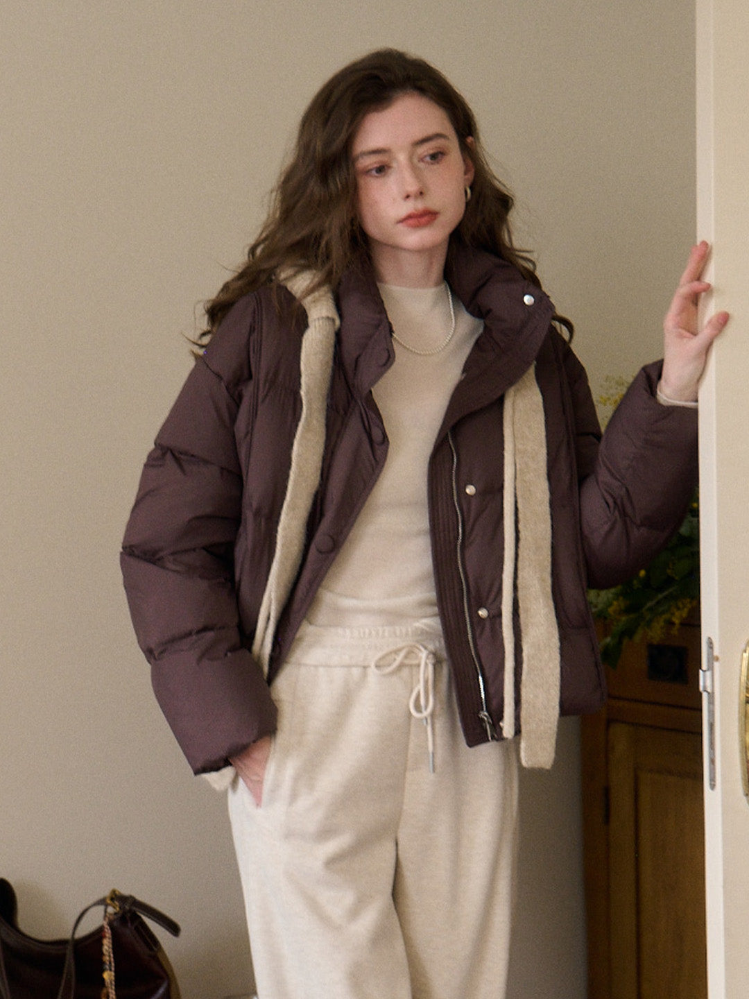 Maisy Stand Collar Short Down Jacket