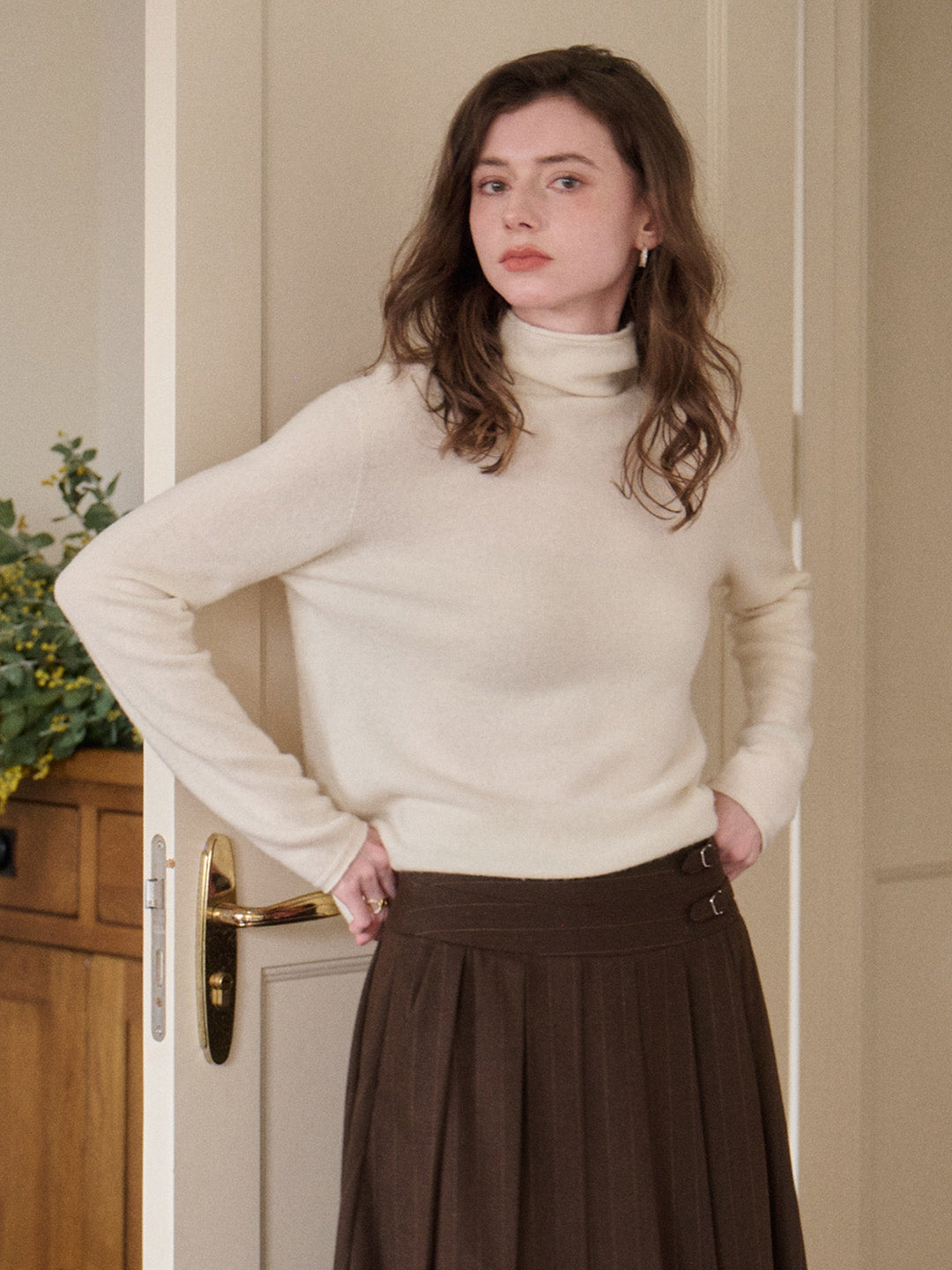 Marilyn Turtleneck Wool Cashmere Sweater